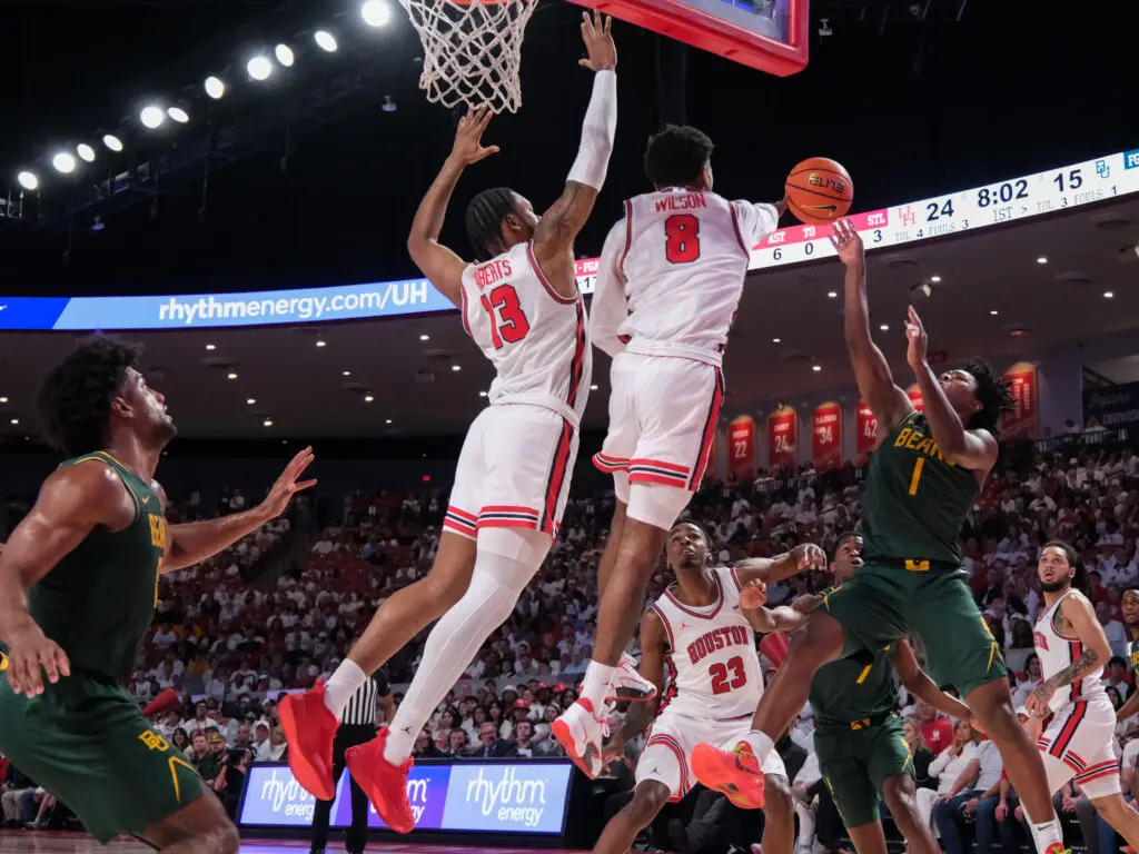 University of Houston's offense keeps the ball moving rather than relying on one star. (Photo by F. Carter Smith)
