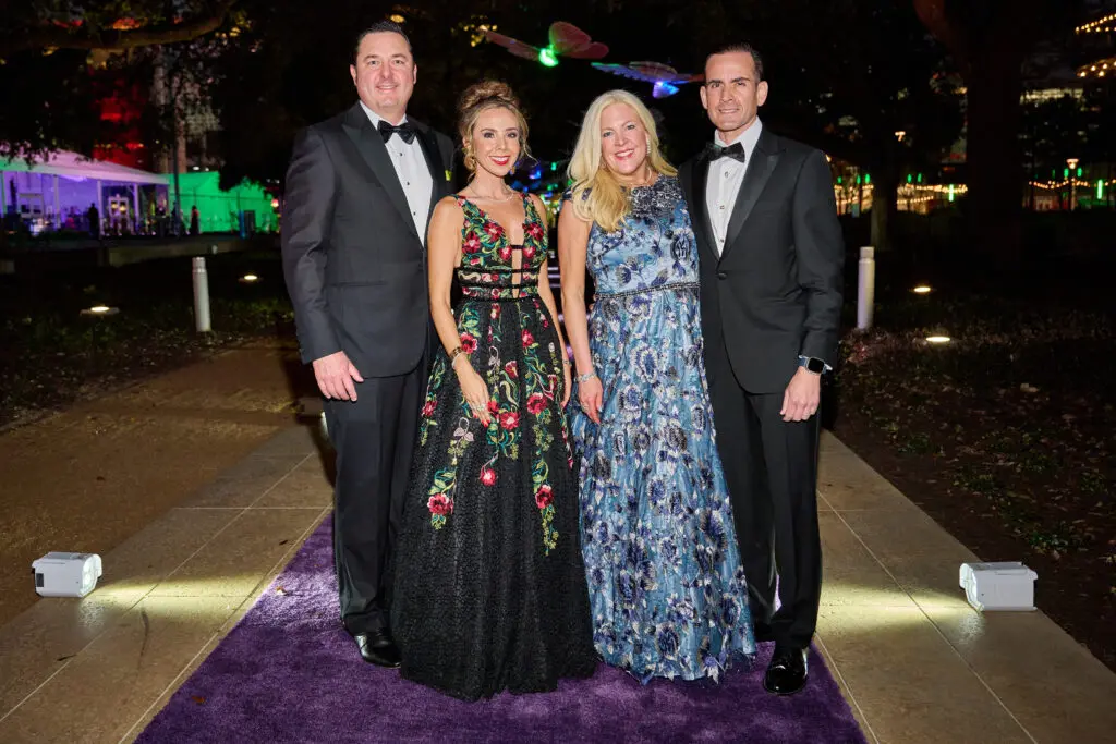 Chairs Eduardo Morales & Maria Vidal Morales, Kara Kinder Vidal & Ulises Vidal at the Discovery Green Gala (Photo by Fulton Davenport)
