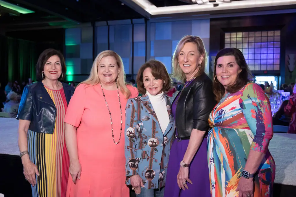 Ellie Francisco, DeeDee Marsh, Gaye Lynn Zarrow, Shelley Boyer, Lesha Elsenbrook at the 25th annual Trailblazers luncheon. (Photo by Daniel Ortiz)