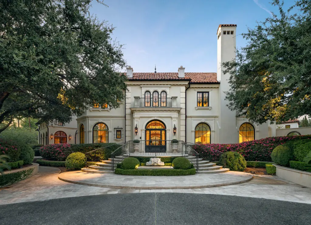 Set on one of the largest lots in Highland Park, 4000 Euclid Avenue masterfully fuses Italian and French style. (Photo by Briggs Freeman Sotheby's International Realty)