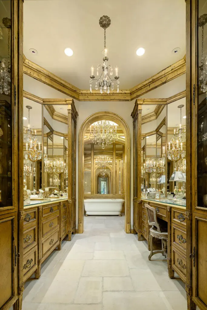 A decadent bathroom with a soaking tub. (Photo by Briggs Freeman Sotheby's International Realty)