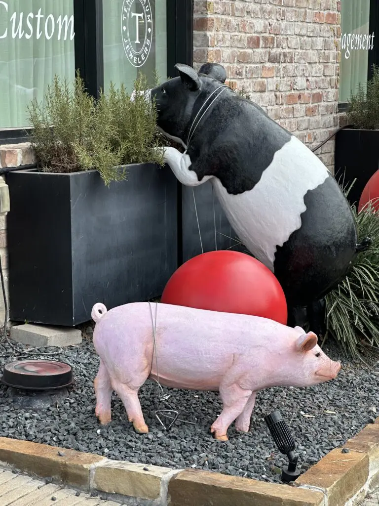 The menagerie at Tenenbaum Jewelers in salute to the Houston Livestock Show & Rodeo,.