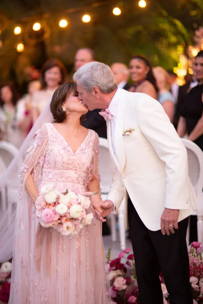 The bride wore Pamela Rolland while the groom was dressed in Armani (Photo by Kara Martinez)