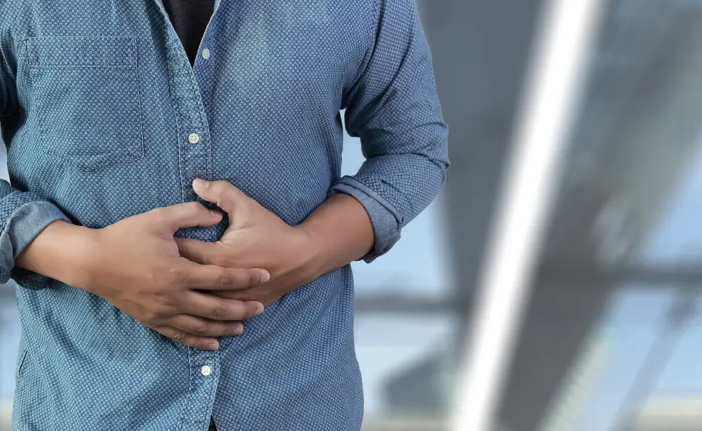 Reflux (also called “acid reflux”) occurs when acid flows backward from your stomach up into your esophagus or throat.