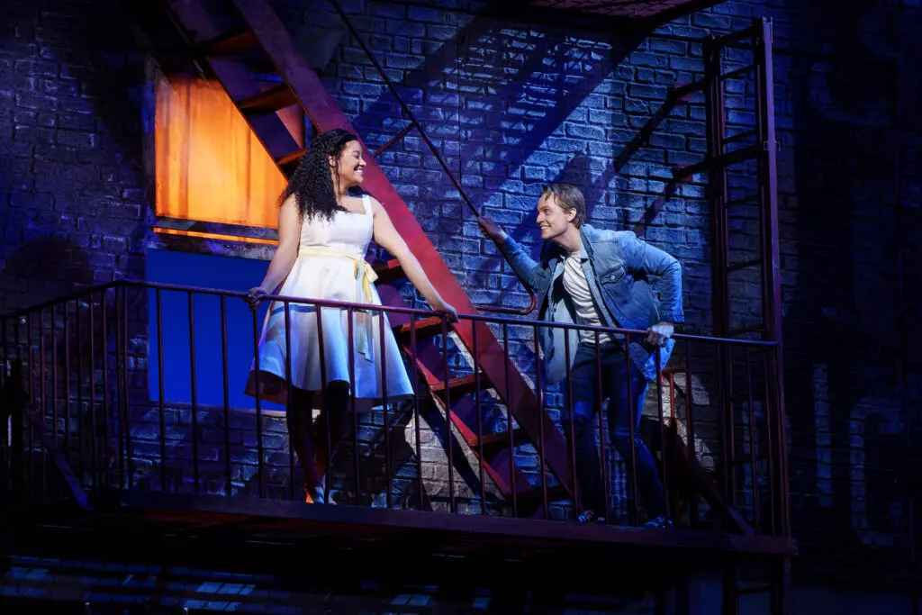 Shereen Pimentel as Maria and Brenton Ryan as Tony at the final dress rehearsal of West Side Story presented by the Houston Grand Opera. (Photo by Michael Bishop)