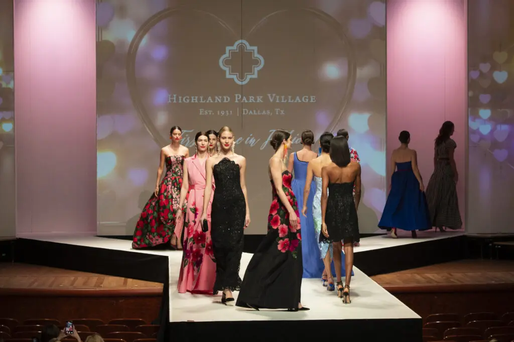 The finale of the Jan Strimple-produced fashion show featured looks from Highland Park Village. (Photo by Tamytha Cameron)