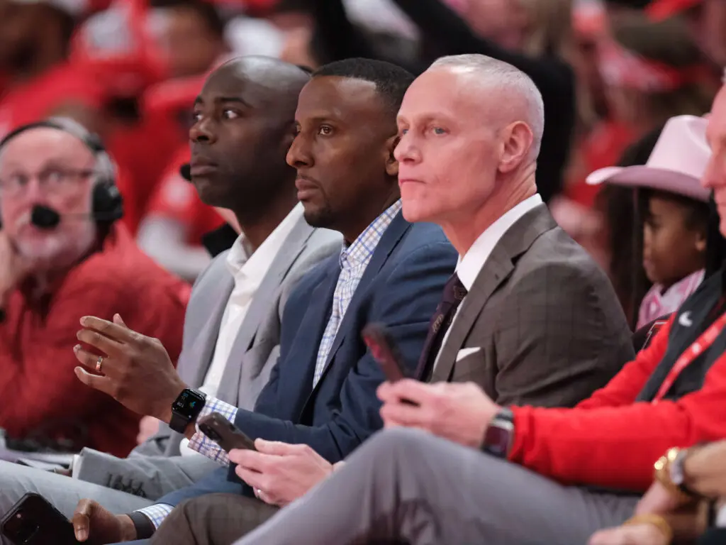 Big 12 commissioner Brett Yormark made the Fertitta Center scene. (Photo by F. Carter Smith)