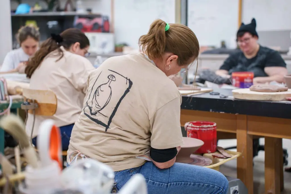 Houston artists craft elaborately designed bowls for the event. (Photo courtesy Empty Bowls Houston)