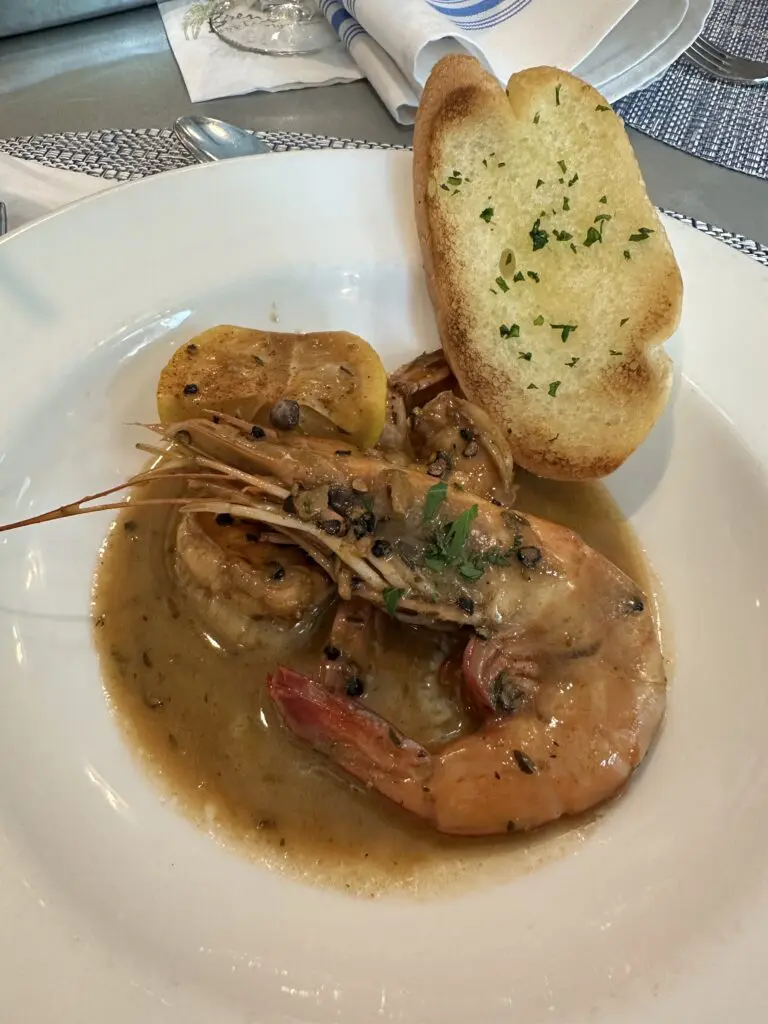 The newly expanded bar at Brennan's Houston has a new menu that includes New Orleans style barcbecued shrimp.