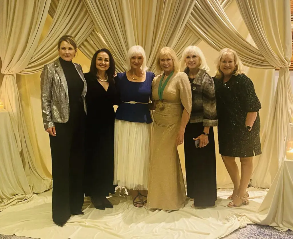 Lela Cooper, Kim Grimes, Donna Statham, Bonnie Schuetz, Nancy Costello and Terry Lowrance at Interfaith's Celebration of Excellence, recognizing Hometown Heroes. Schuetz was named a Hometown Hero in 2004. (Photo courtesy of Terry Lowrance)