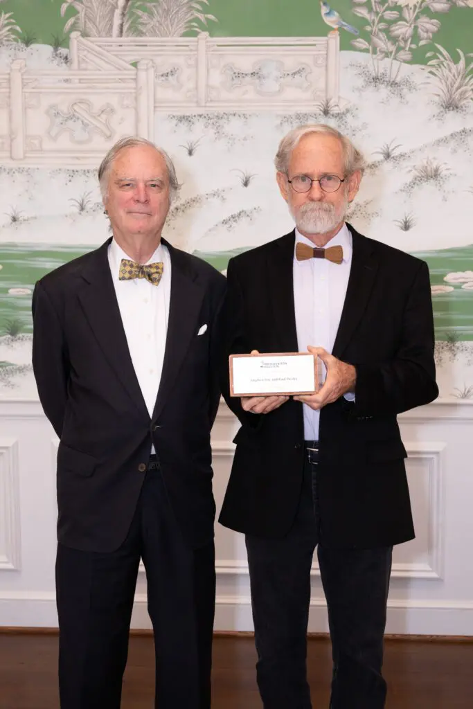 Stephen Fox, Paul Hester at Preservation Houston's Cornerstone Dinner (Photo by Wilson Parrish)