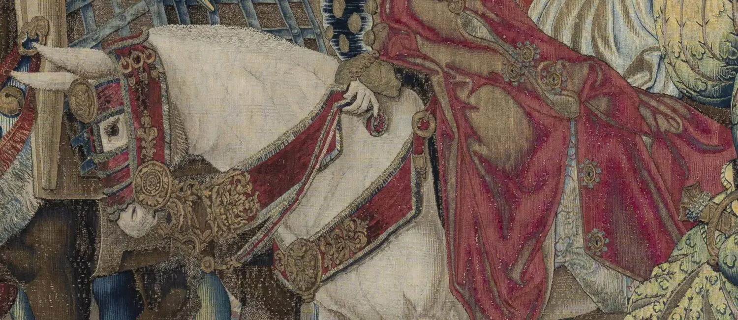 Pavia 12_The Invasion of the French Camp and the Flight of the Ladies and Servants (detail), c. 1528–31