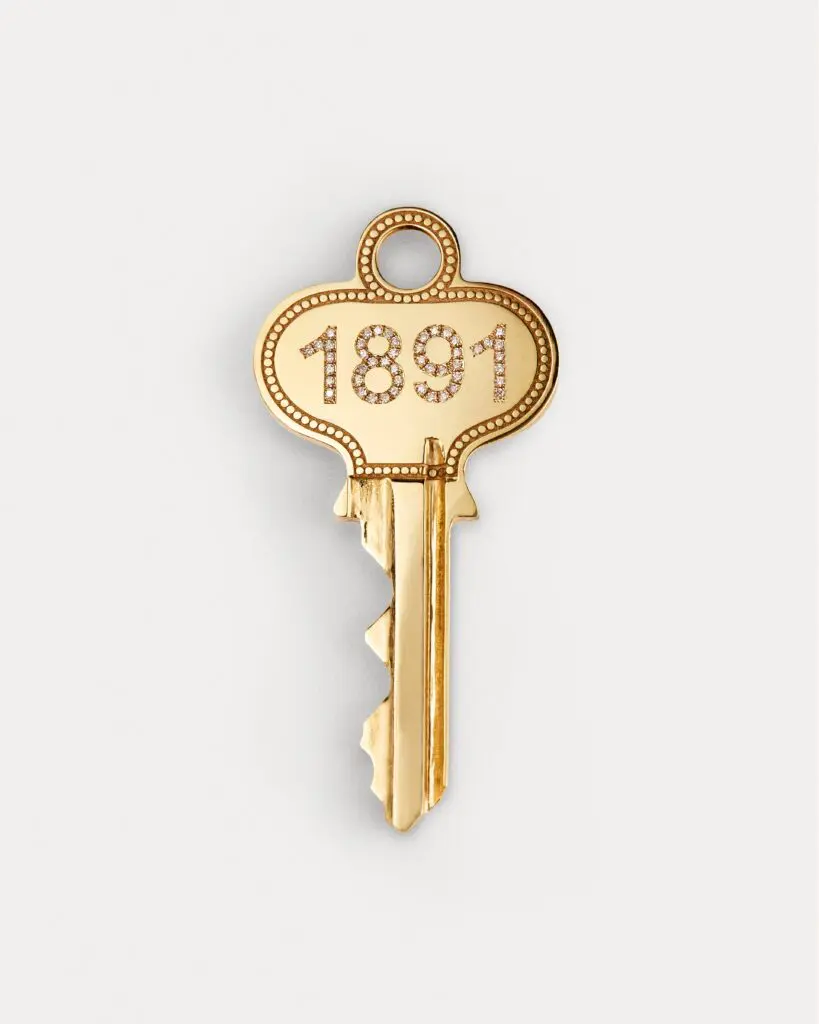 Inset with diamonds or sapphires, each solid gold key ranges from $5,400 to $6,500, depending on the gemstones.