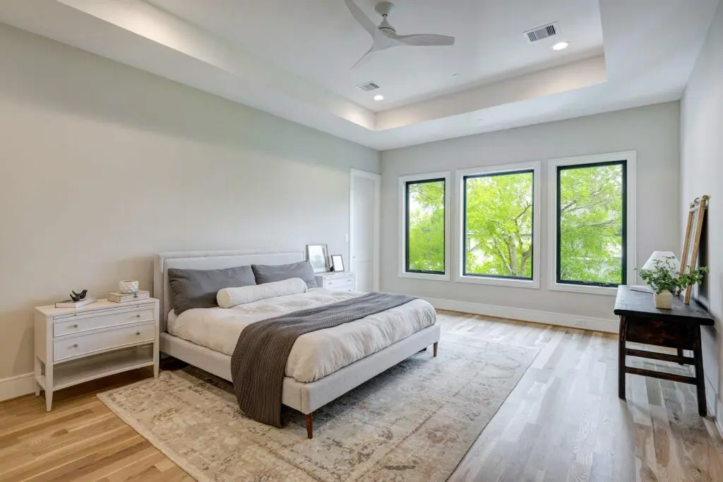 The primary bedroom promises a relaxing retreat.