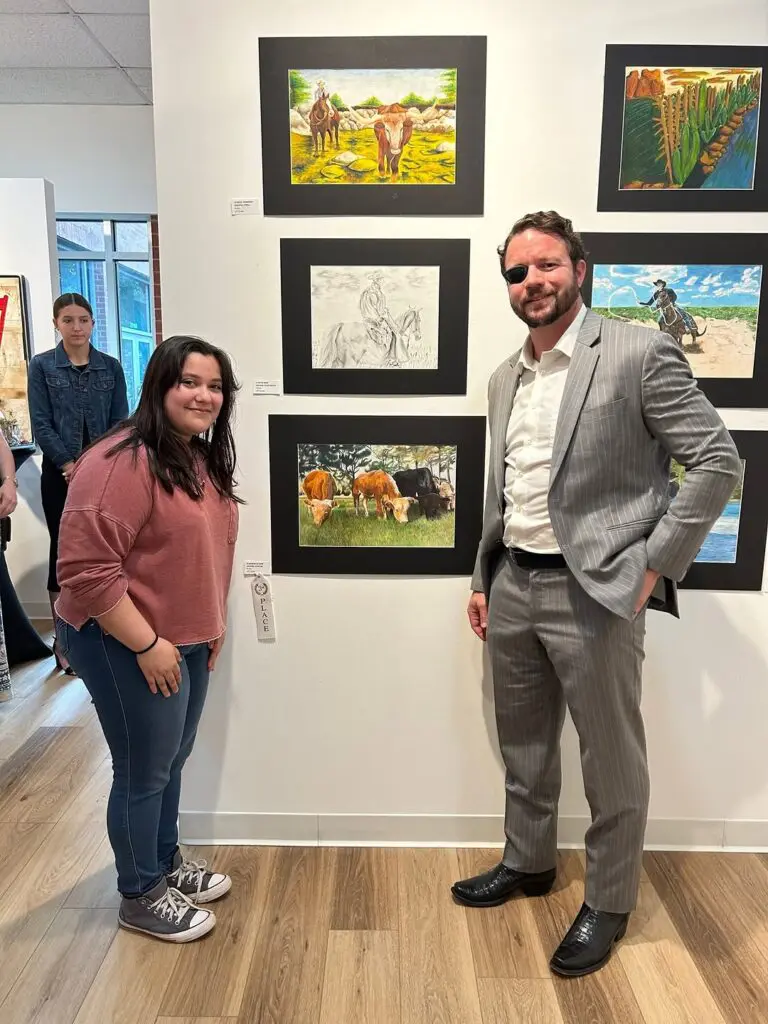 Senior Jasmine Jalomo won Best 12th Grade for her piece “Grazing in Color.” (Photo courtesy of Dan Crenshaw)