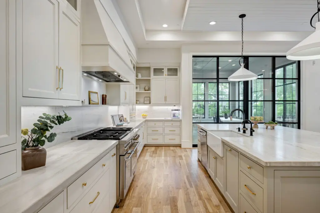 Speaking of house-wide features, all cabinetry in the home is a custom job/site-built with inset cabinets.