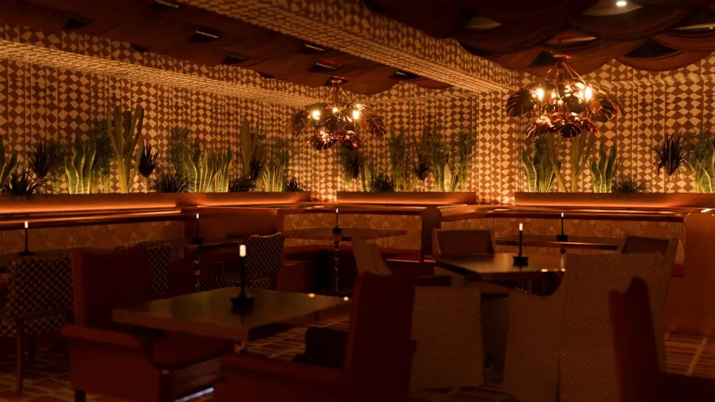 Distinctive design elements, including woven textures and natural tones, bring Beverly’s Downtown to life.