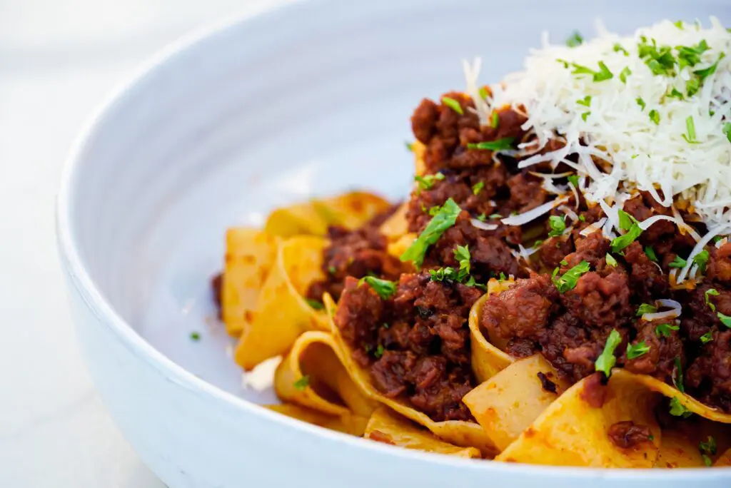 Executive chef Diego Chiarello grew up in Sicily and was immersed in the culinary world and it's no surprise that one of the most alluring dishes is his bolognese.  (Photo by Becca DeFillippo)