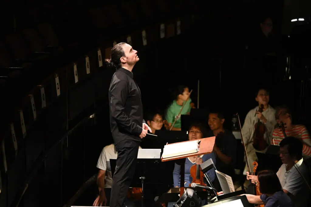 Conductor Christian Capocaccia led the cast and the Orchestra. (Photo by Fort Worth Opera)
