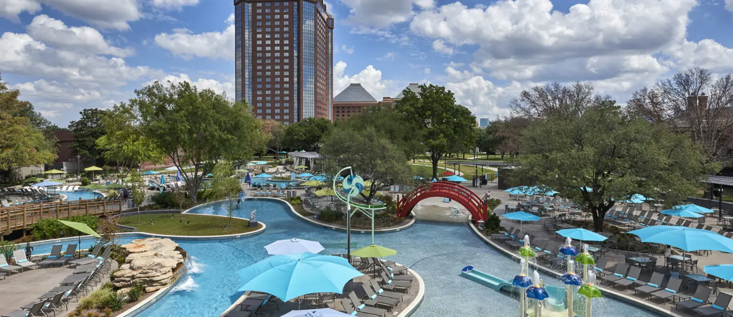 Hilton Anatole Pool Aerial