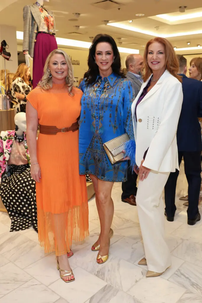 Jen Torres, Alicia Smith, Kemah Blair at the PaperCity Philanthropy in Fashion Best Dressed announcement party at Neiman Marcus. (Photo by Priscilla Dickson)