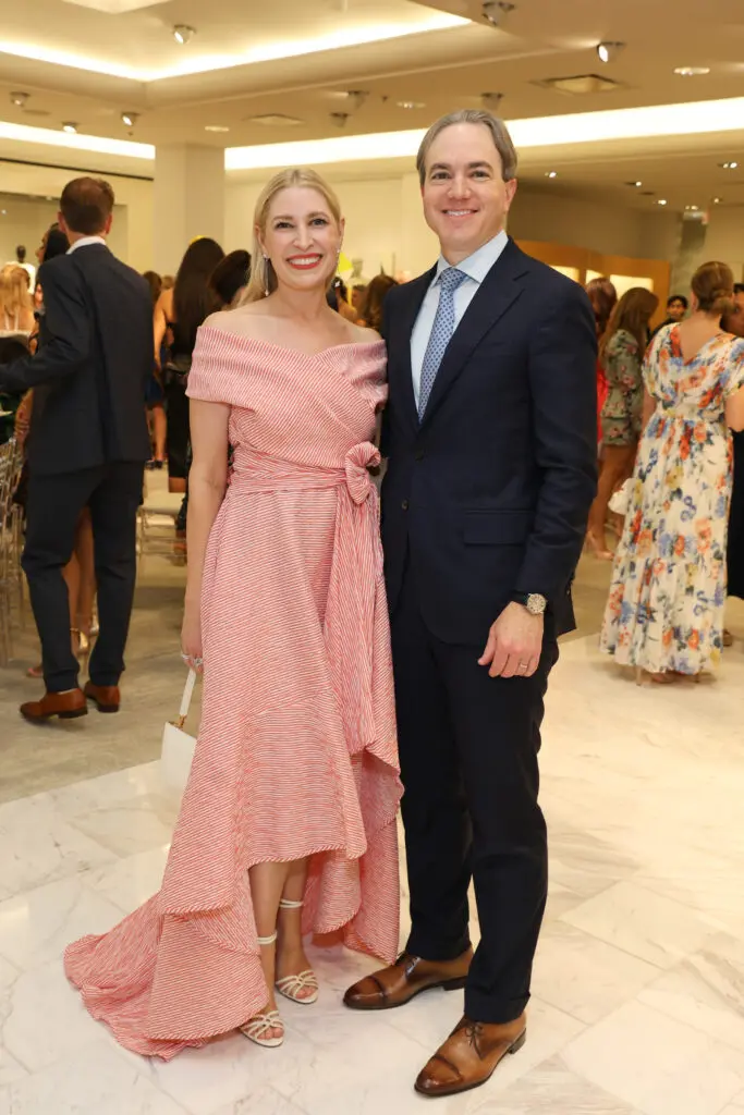 Honoree Isabel & Danny David at the PaperCity Philanthropy in Fashion Best Dressed announcement party at Neiman Marcus.  (Photo by Priscilla Dickson)