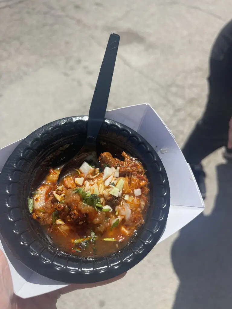 Brisket pozole from Fort Worth Barbecue Company. (Photo by Amanda Ogle)