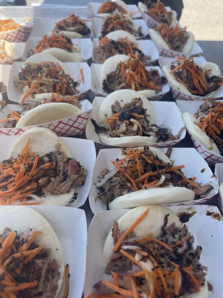 Smoked pork bao buns from B4 Barbecue were pillowy with the perfect crunch. (Photo by Amanda Ogle)