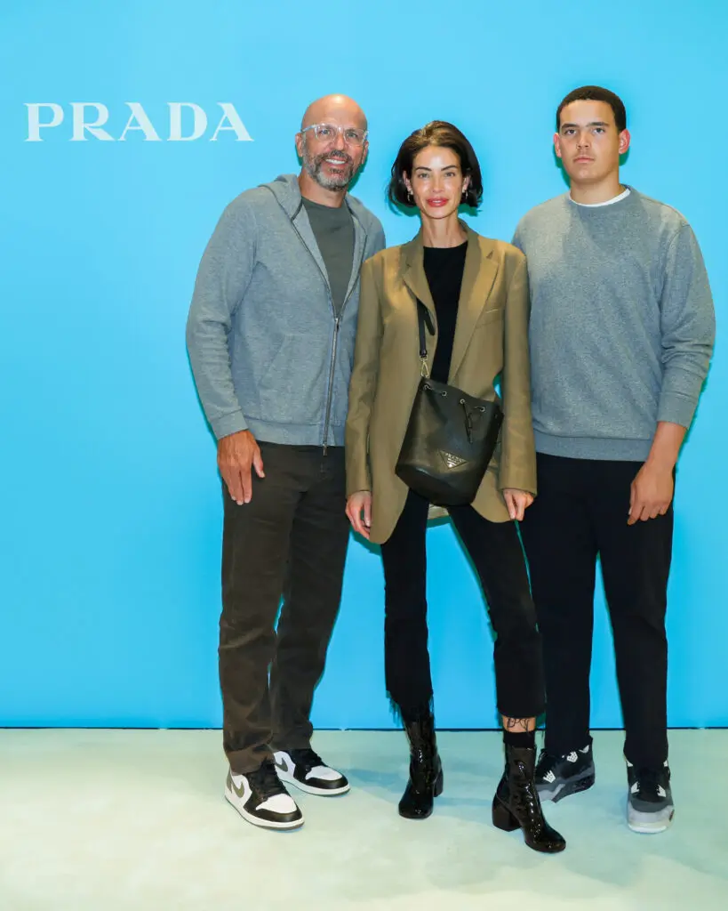 Jason & Porschla Kidd, Chance Kidd at the Prada NorthPark Cocktail Party. (Courtesy of Prada)