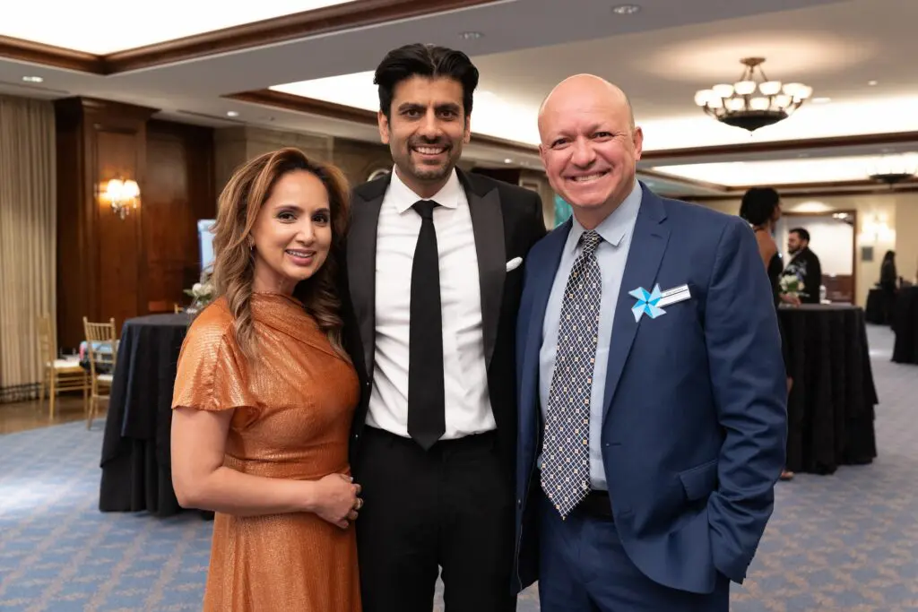 Kasteena & Sam Parikh, Rob Sanchez at the Children's Assessment Center's 'Spirit of Spring' luncheon (Photo by Daniel Ortiz)