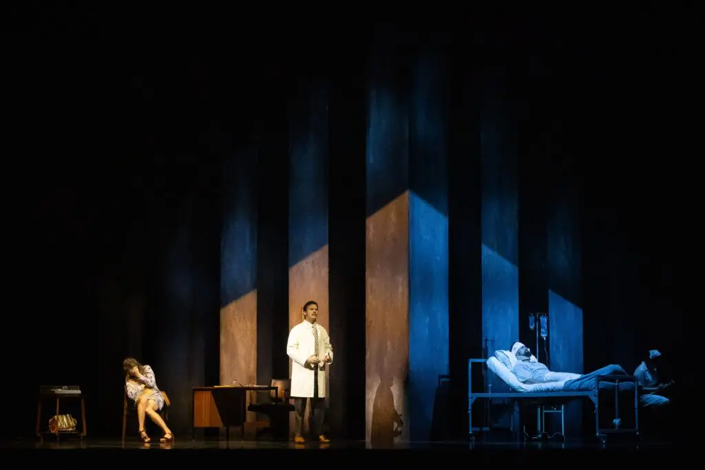 Lauren Snouffer, David Portillo, Ryan McKinny in Houston Grand Opera's "Breaking the Waves" (Photo by Lynn Lane)