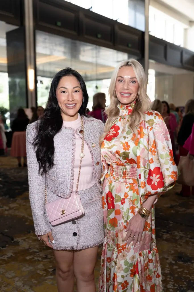 Nancy Almodovar, Natasha Bruun at the American Cancer Society 'Tickled Pink' luncheon (Photo by Daniel Ortiz)