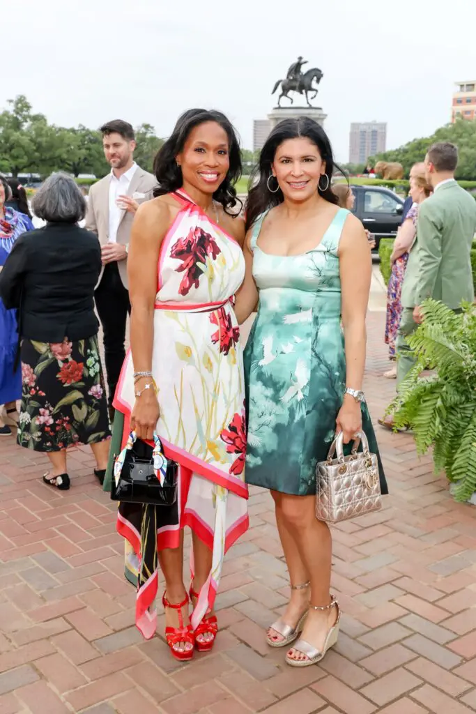 Roslyn Bazzelle Mitchell, Kristy Bradshaw at Hermann Park Conservancy's Evening in the Park. (Photo by Priscilla Dickson)