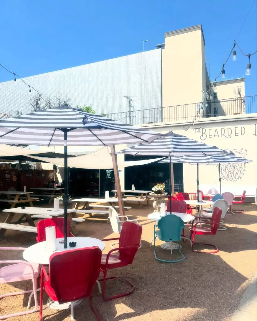 The Bearded Lady is a South Main staple serving comfort food and cool patio vibes for pups. (Courtesy)