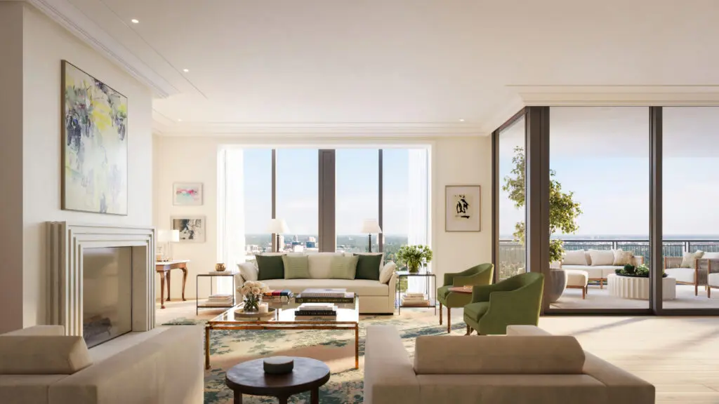 1 – The Birdsall Residences Living Room; Rendering by Dillon Kyle
