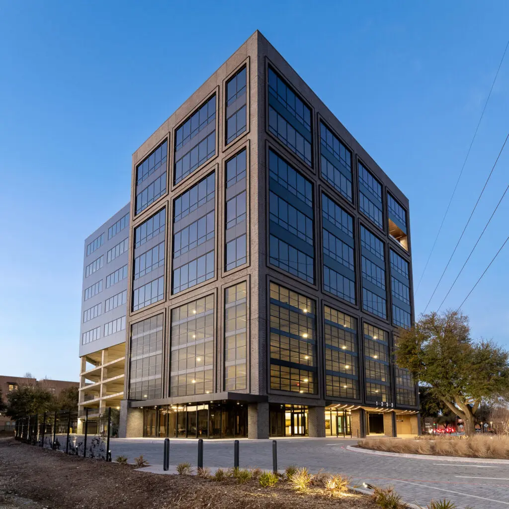 Thirteen Thirty Three is a new office and retail building in Dallas' Design District. (Courtesy of Whiting-Turner)