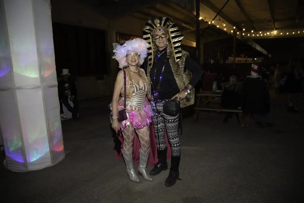 Edmundo Covarrubias, Lisa Benston at The Legendary Art Car Ball 2025 (Photo by Mike Herrera)
