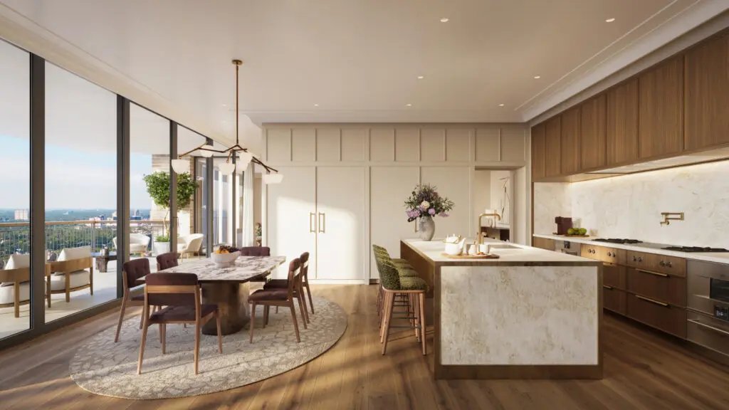 The Birdsall Residences is all about high-end finishes, including in the large kitchens.