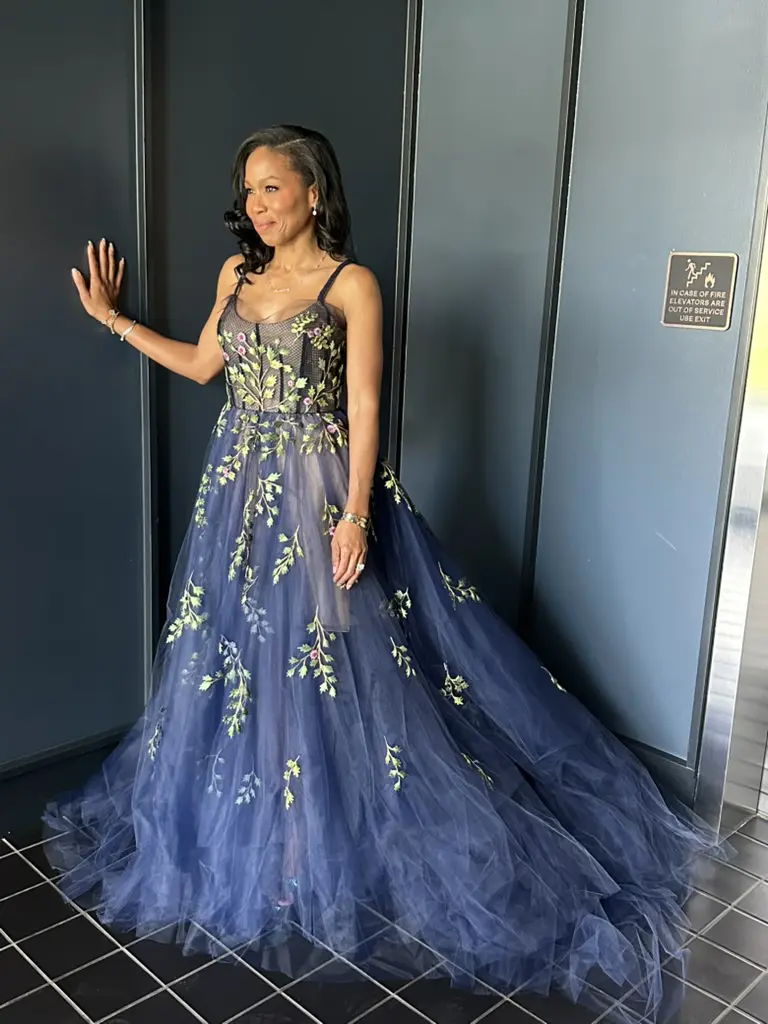 Roslyn Bazelle Mitchell wearing Oscar de la Renta at the PaperCity Best Dressed Philanthropy in Fashion photo shoot at Hotel Saint Augustine (Photo by Shelby Hodge)