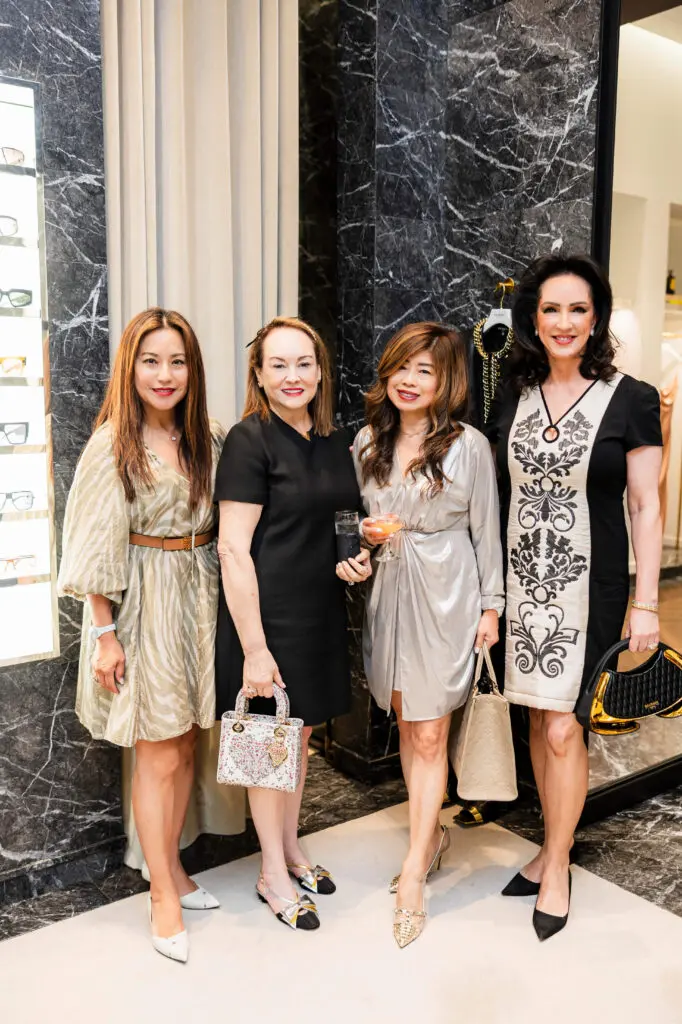 Gina Li, Linda Magil, Rose Chen, Alicia Smith at Balmain in River Oaks District saluting Operation Smile honorees. 