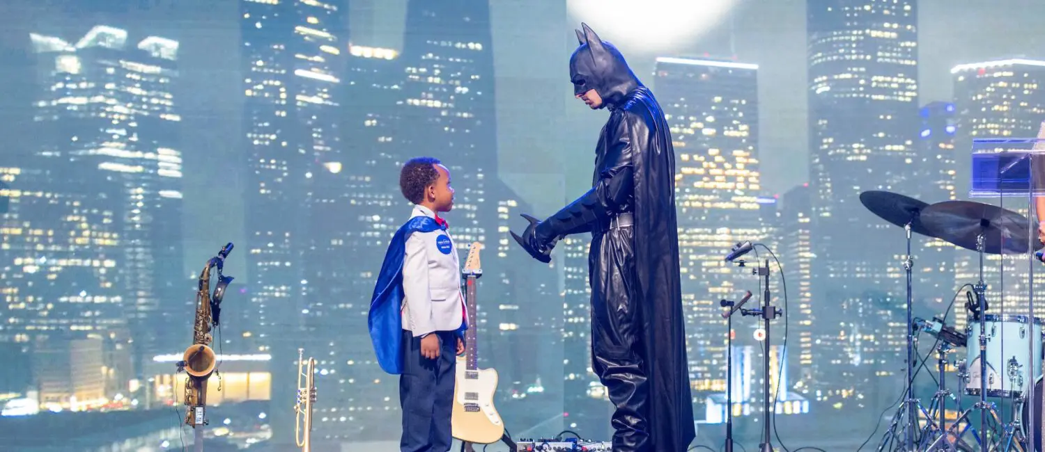Adonis Braithwaite with Batman photo by Jacob Power