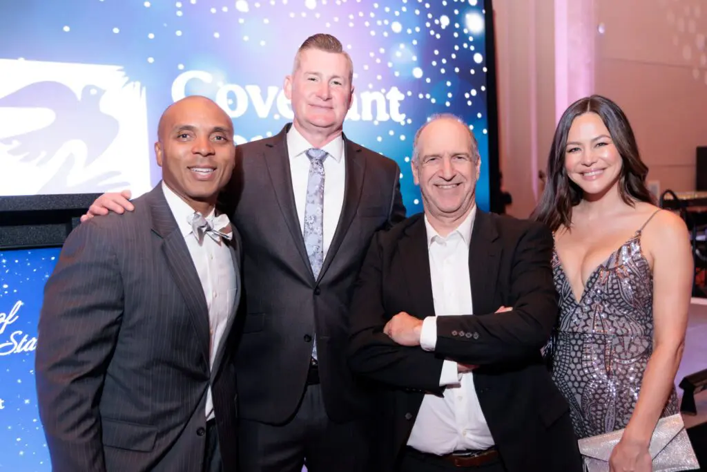 Anthony Flynn, Bill Bedrossian, Neil Berg, Jen Bedrossian at Convenant House Texas' 'Night of Broadway Stars' (Photo by Katy Anderson)