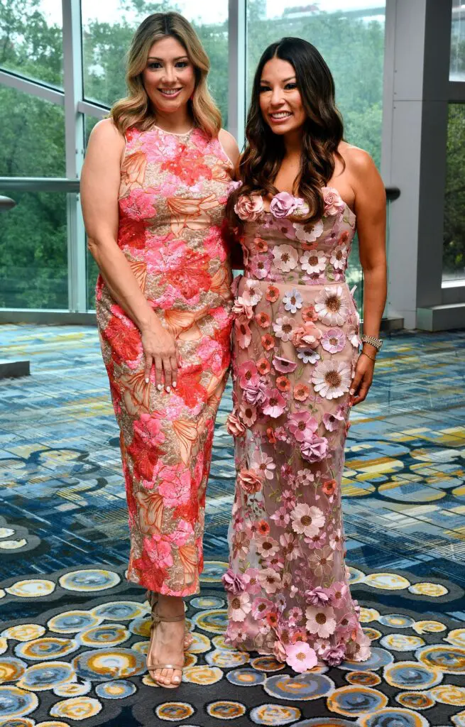 Latin Women's Initiative annual luncheon chairs April Fabre and Julie Garza. (Photo by Dave Rossman)