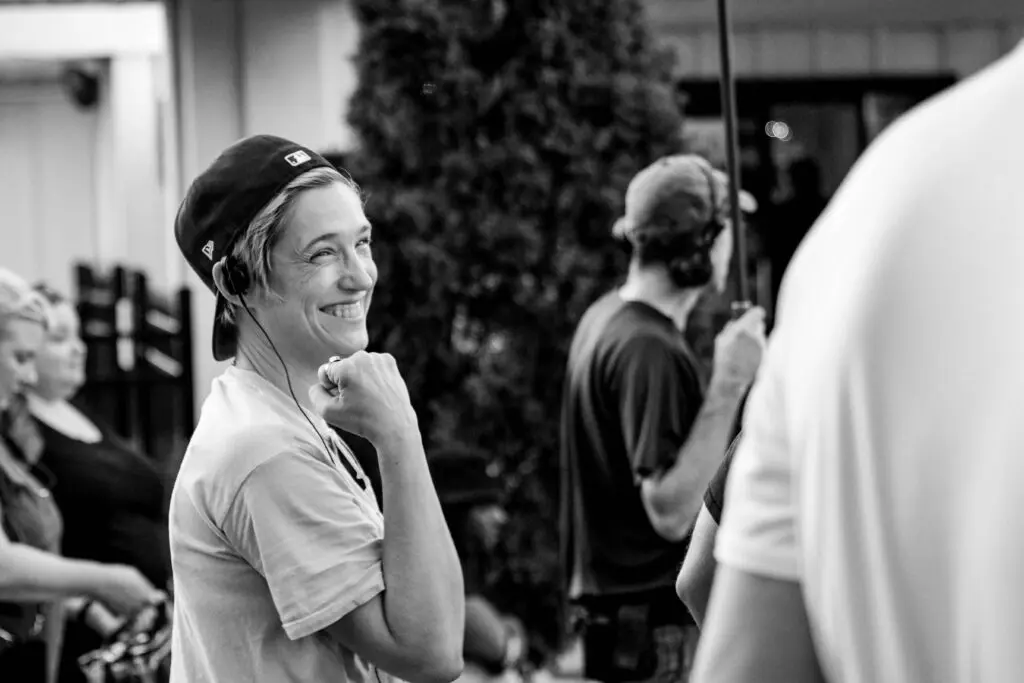 Candid moments with Texas director, Tracie Laymon, on the set of "Bob Trevino Likes It" 
Photo Courtesy: Tracie Laymon, Roadside Attractions