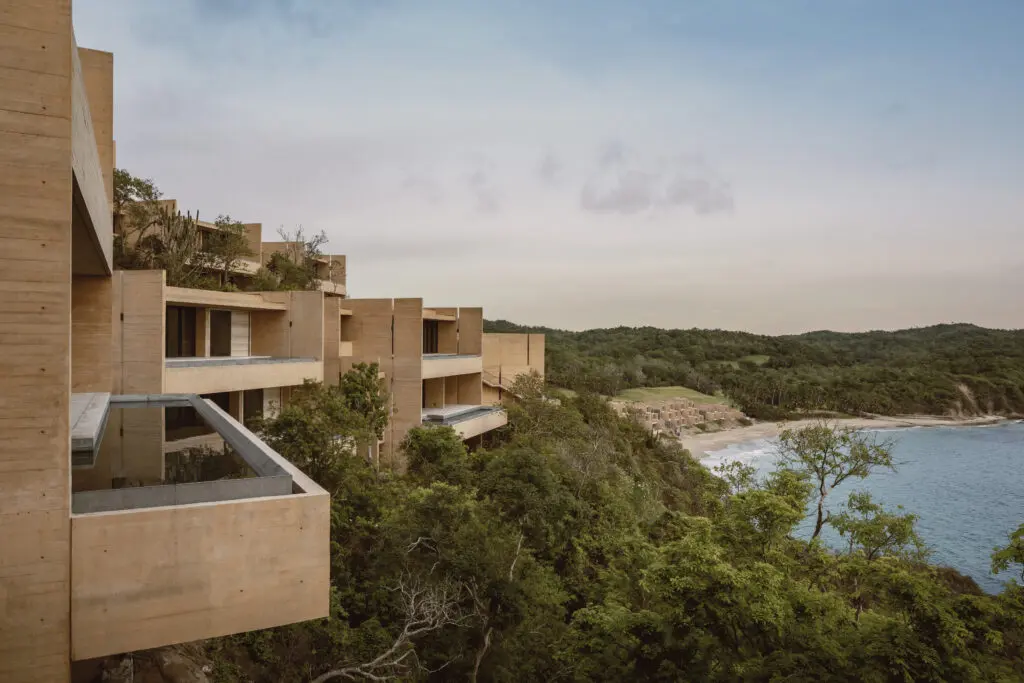 Four Seasons Tamarindo's pristine architecture follows the natural cliff contours, creating an otherworldly escape on Jalisco's remote west coast.  (Photo by Four Seasons Tamarindo)