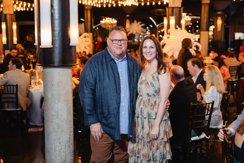 Chris Shepherd & Lindsey Brown  at The Women's Fund 10th annual wine dinner. (Photo by Johnny Than)