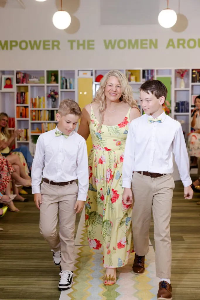 Courtney Hamron and her sons  at the SheSpace 'Mommy & Me' fashion show (Photo by @LaurenHolubPhotography)