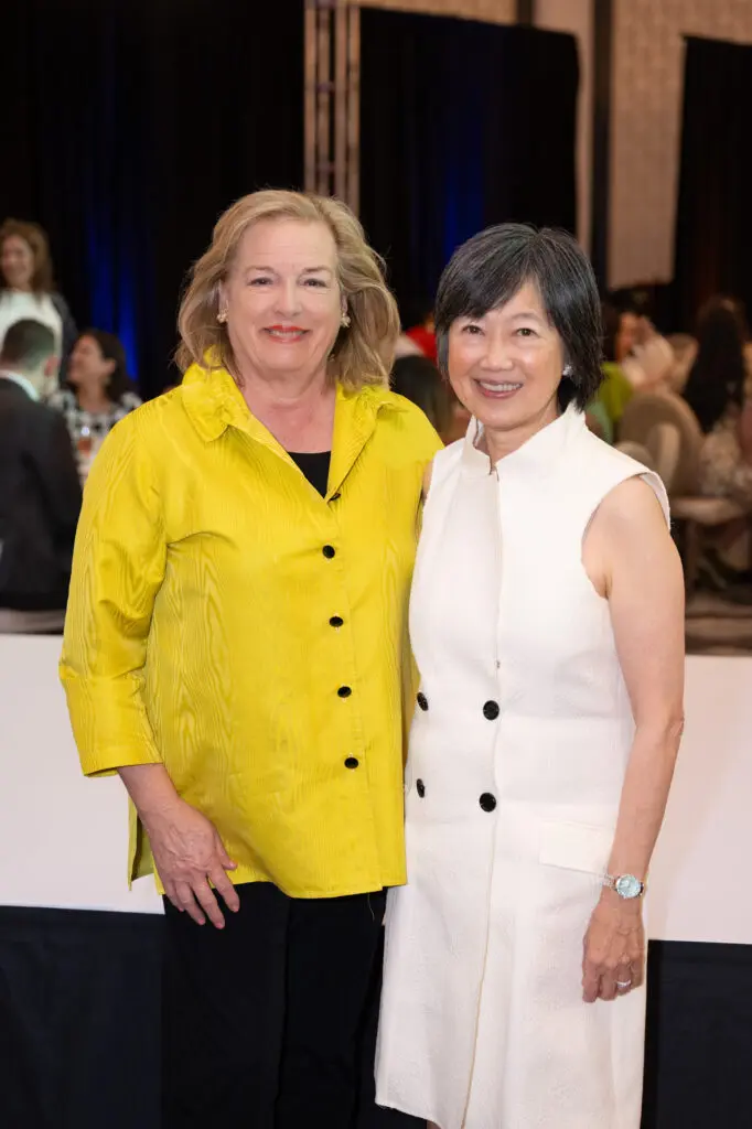 Molly Crownover, Anne Chao at Asia Society Texas’ inaugural Runway to Asia (Photo by Wilson Parish)