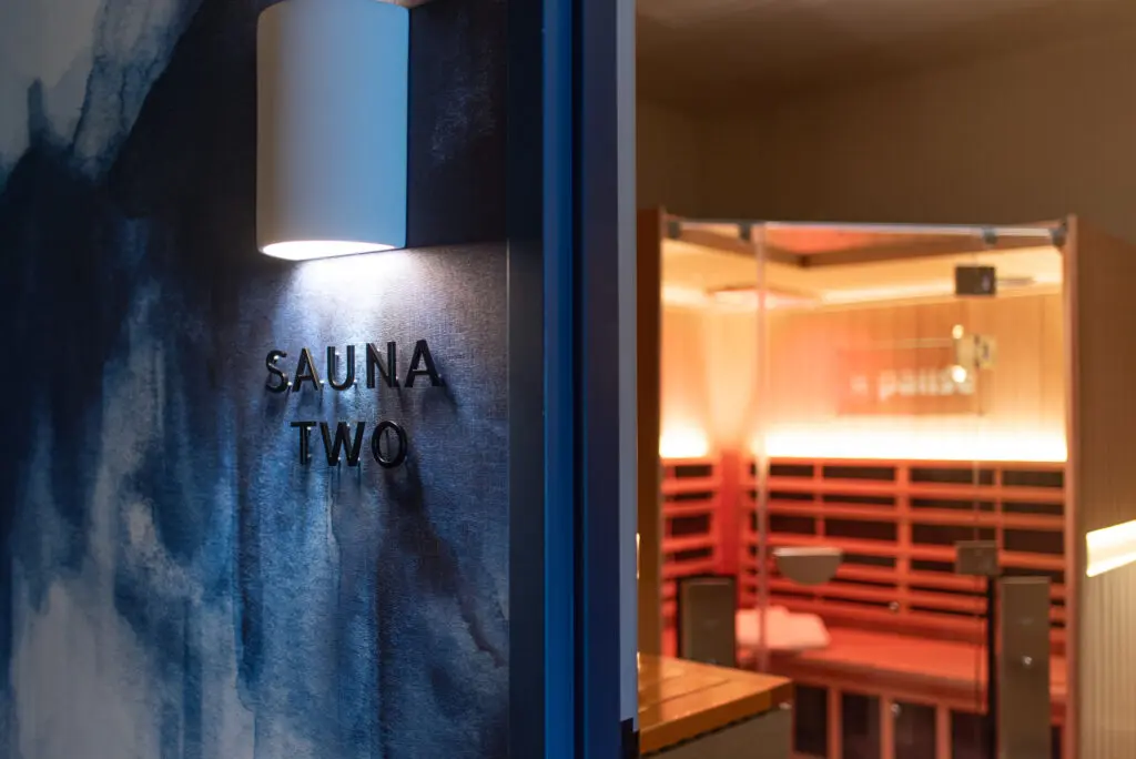 Infrared sauna room at Pause. (Photo by Pause)