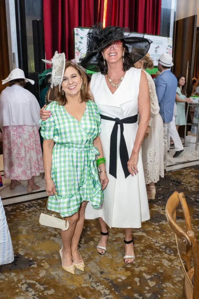 Debbie Gregg, Denise Bertnesss at Bo's Place 'Hats, Hearts & Horseshoes' benefit (Photo by Jacob Power)